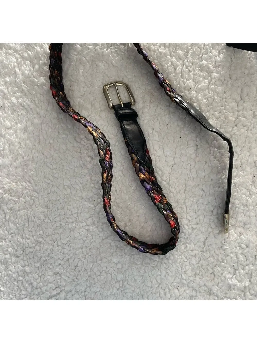 Elegant Multicolor Braided Women's Belt